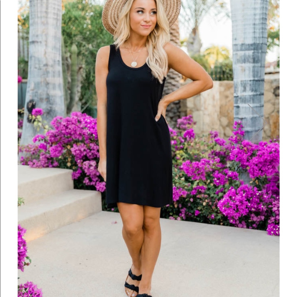 Pink Lily- Adoring Memories Tank T-Shirt Black Dress